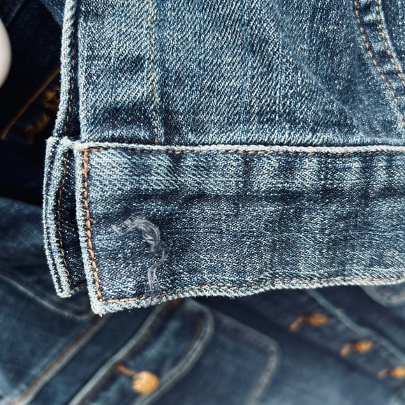 VTG LRL Ralph Lauren Jeans Co Trucker Blue Denim Woman’s XL - Gold Eagle Buttons - Picture 7 of 15